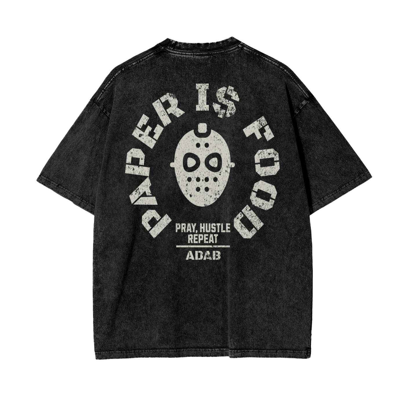 PAPER IS FOOD Acid Wash Oversize T-Shirt - 250 GSM
