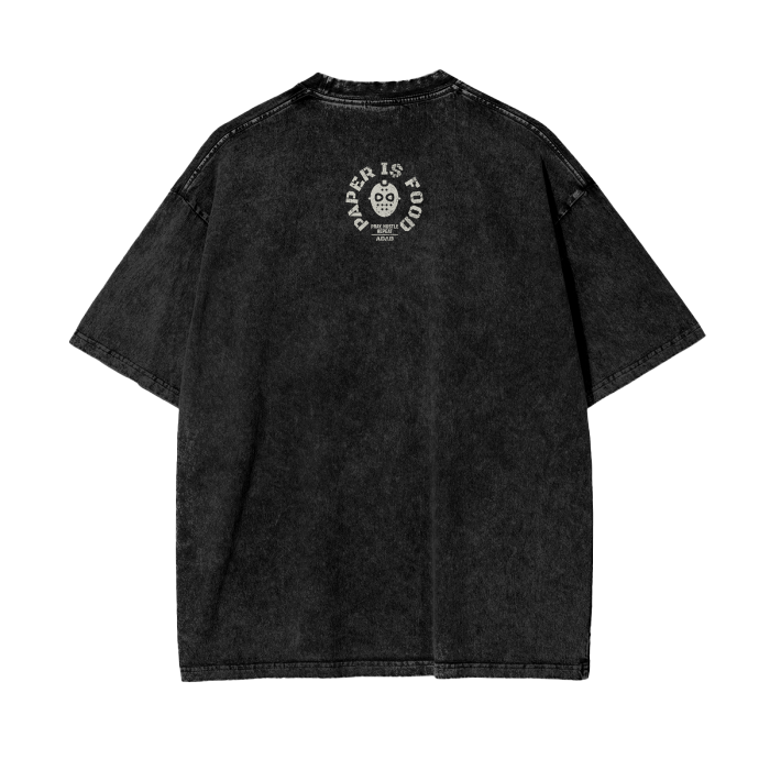 PAPER IS FOOD Acid Wash Oversize T-Shirt - 250 GSM