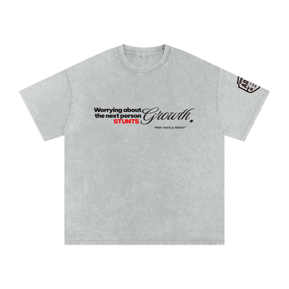 Stay Focus  Snow Washed Oversized Cotton T-Shirt