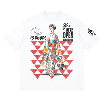 PIF Open For Business  Loose Drop Shoulder T-Shirt