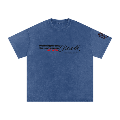Stay Focus  Snow Washed Oversized Cotton T-Shirt