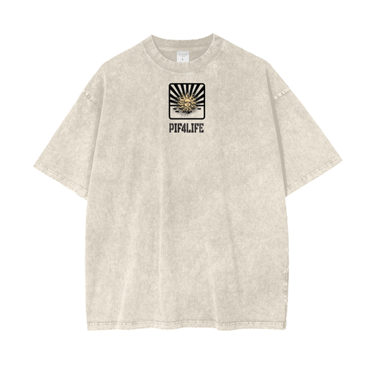 PIF4LIFE  Acid Wash Oversize T-Shirt - 250 GSM