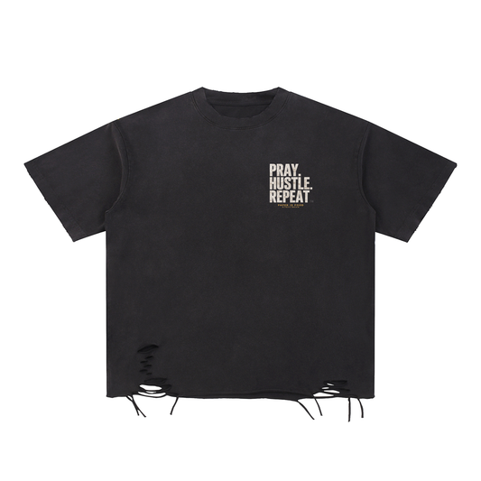The Motto  Snow Washed Raw-Hem T-Shirt