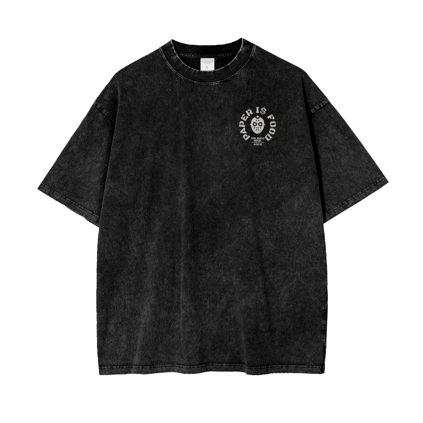 PAPER IS FOOD  Acid Wash Oversize T-Shirt - 250 GSM