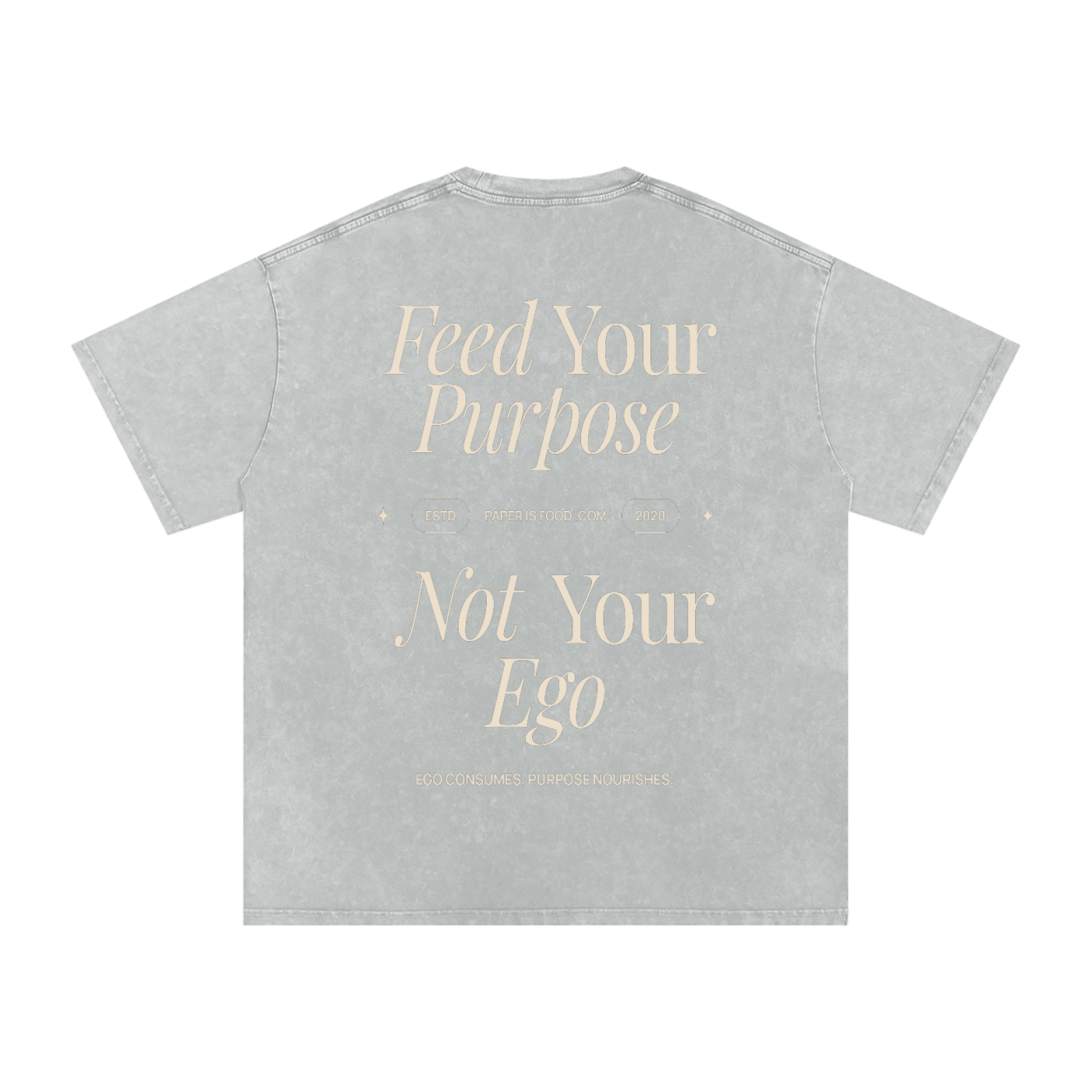 ? Ego  Snow Washed Oversized Cotton T-Shirt