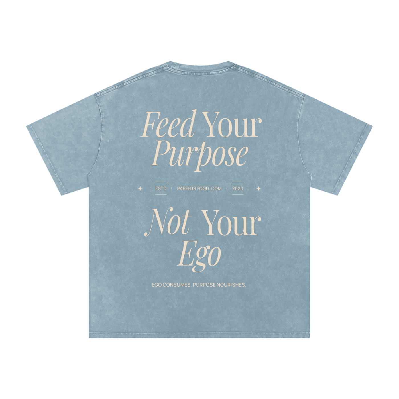 ? Ego  Snow Washed Oversized Cotton T-Shirt