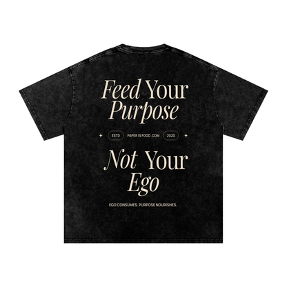 ? Ego  Snow Washed Oversized Cotton T-Shirt
